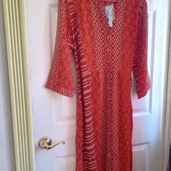 COLDWATER CREEK Size 18W 100% Viscose Dress New w/Tag $134 Cinnabar red-orange - Picture 1 of 13